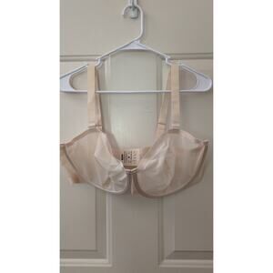 CUUP The Balconette Blush Bra, 40G, Mesh, Underwire, NWT Adjustable Straps